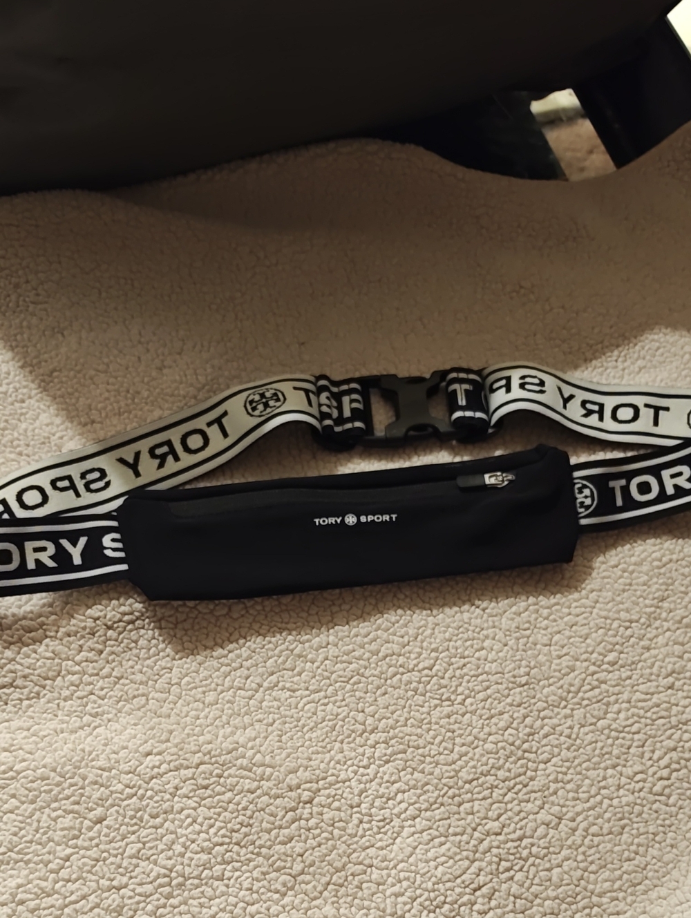 Tory Sport Black and White Logo Belt Bag
